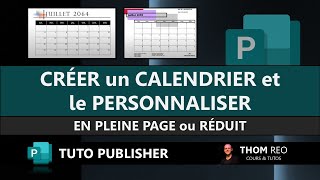 Créer un CALENDRIER personnalisé avec PUBLISHER Tutoriel FR [upl. by Krum610]