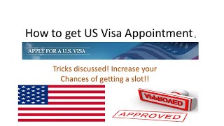 US Visa Appointment Slot Booking Tricks and time to book slots [upl. by Carol-Jean]