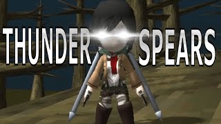 Finally Thunder Spears in AoTTG and they kill titans [upl. by Trevar]