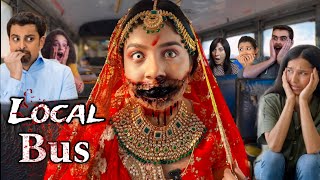 I did GHOST Bride Makeup in Public BUS 💀 Shocking Reaction 😰 OMG 😱 [upl. by Etireuqram]