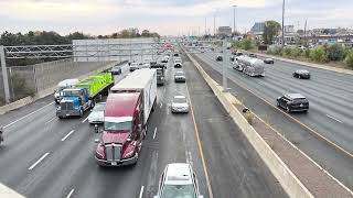 slow traffic hwy 401kipling ave toronto highway vehicle cars road shorts viral [upl. by Ennovehs908]