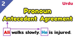 Pronoun antecedent agreement  What is pronoun antecedent agreement  Pronoun antecedent in Urdu [upl. by Roots477]