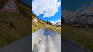 🇨🇭Summer toboggan run in Kandersteg Switzerland travel mountains [upl. by Ultun]