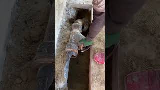 Digging Bar vs Cast Iron Sewer Pipe basementremodel demolition oldfarmhouse [upl. by Rowen]