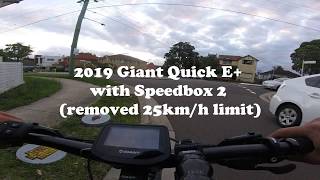 Giant Quick E 2019 with Speedbox2 25kmh removed [upl. by Aryaz]