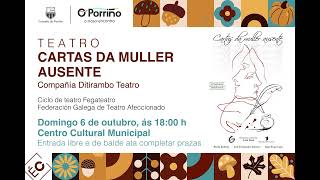 Teatro “Cartas da muller ausente” [upl. by Alauqahs]