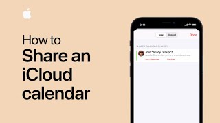 How to share an iCloud calendar on iPhone iPad and iPod touch  Apple Support [upl. by Nylodam]