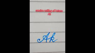 How to write Ak  capital letter with a small letter handwriting calligraphy viralshorts [upl. by Ayotol]