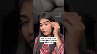 How to grow thick and dark eyebrows Naturally  shorts youtubeshorts eyebrowsgrowth skincare [upl. by Nimsaj]