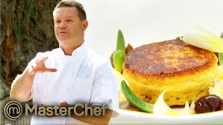 Gary Mehigan Masterclass Twice Cheese Cooked Soufflé  MasterChef Australia [upl. by Neeluqcaj]