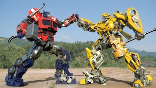 Transformers One  Optimus Prime vs Bumblebee Fight Scene  Paramount Pictures H [upl. by Erdnaek]