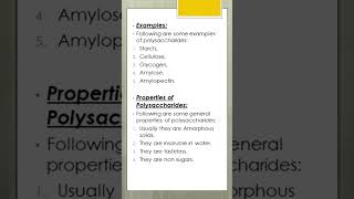 EXPLORING POLYSACCHARIDES STRUCTURE TYPES AND EXAMPLES chemistry polysaccharides shorts [upl. by Pepper818]