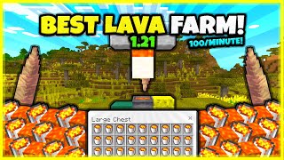 BEST LAVA FARM EVER 100MINUTE In Minecraft Bedrock 121 [upl. by Suollecram]