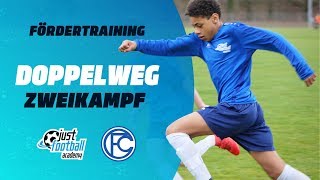 Fussballtraining Doppelweg  Zweikampf  Taktik [upl. by Onurb]