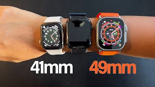 Apple Watch Ultra Size Comparison  Small Wrist vs Big Wrist [upl. by Benoit184]