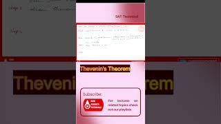 Thevenins Theorem kvl electricalengineering network nodalanalysis seriescircuit [upl. by Hafinah]