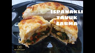 ENFES TAVUK SARMA✅💯ISPANAKLI TAVUK SARMA TARİFİHER SANİYE LEZZET [upl. by Leumek483]