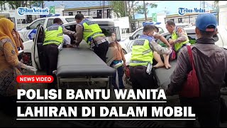 Polisi Bantu Seorang Wanita Melahirkan di Dalam Mobil di Jalinsum [upl. by Evvy]