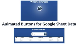 Animated Buttons for Google Sheet Data Search on Your Website [upl. by Ahsemac]