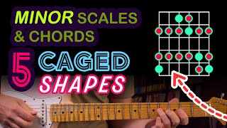 Minor CAGED System All 5 positions Connect the minor pentatonic and natural minor scale  EP525 [upl. by Eiger]