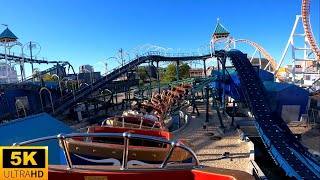 Tonys Express POV 5K 60fps Back Row NEW 2022 Zamperla Family Coaster Luna Park Coney Island NYC [upl. by Ednalrym886]