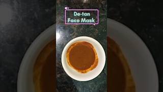 Detan face mask diy skincare shorts beautywithsimran [upl. by Hanschen59]