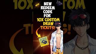 NEW CODE FOR FREE 10 CUSTOM DRAW TICKITS AUGUST 2024  Solo Leveling Arise [upl. by Ytsirt]