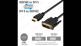 DVI TO HDMI KABLO TANITIM VİDEOSU [upl. by Ylus]