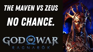 Destroying The Maven with Zeus Armor  GMGOW  NG  No Damage  God of War Ragnarök [upl. by Pokorny]