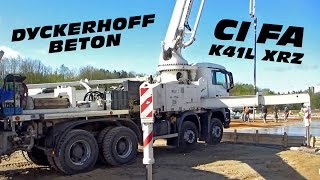 BETONPUMPE CIFA MAN TGX BETONIERT NEUES FUNDAMENT [upl. by Redman]