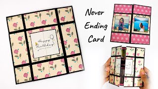 Never ending card  Birthday card  How to make birthday cards [upl. by Lucien]