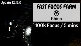 Warframe  Fast Focus Farm Rhino [upl. by Styles]