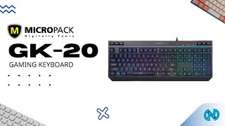 REVIEW Micropack GK20 Gaming Keyboard  คีย์บอร์ดเกมมิ่งในงบไม่เกิน 500 บาท ใช้งานง่ายสบายมือ [upl. by Ardnohs]