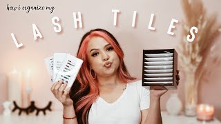 LASH TILES  LASH PALLETS  HOW I ORGANIZE MY LASH STRIPS [upl. by Anailuig]