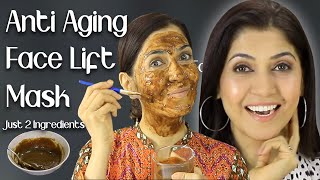 Homemade Face Lift Mask Just 2 Ingredients  7 Days Anti Aging Skin Tightening  Ghazal Siddique [upl. by Heinrik297]