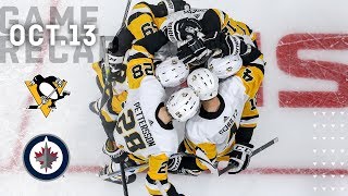 Game Recap Penguins vs Jets 101319 [upl. by Cruce]