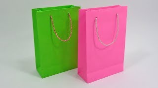 Paper Bag Making At Home  How To Make Shopping Bag With Paper [upl. by Ilera]