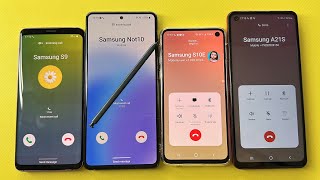 Incoming Call Four Samsung S9 vs S10 Samsung Not10 vs Galaxy A20S Caller Phone Samsung [upl. by Telford528]