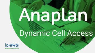 Anaplan Tips amp Tricks Dynamic cell access [upl. by Pazice]