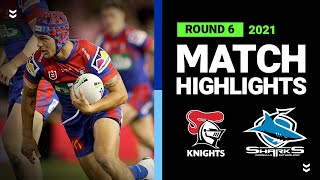 Knights v Sharks Match Highlights  Round 6 2021  Telstra Premiership  NRL [upl. by Coward]