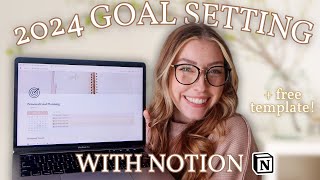 2024 Goal Setting in Notion  FREE Notion Goal Planning Template  Define Your Goals Challenge [upl. by Brown]