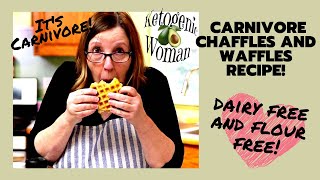 Carnivore Waffles or Chaffle recipe for EASY Breakfast Sandwich Also dairy free [upl. by Dunning]