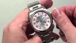 How to Set the Time for the Rolex Oyster Perpetual [upl. by Anawait]