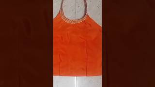 pattu pavadai sattaihalter neck design girls lehenga crop topshort video shorts [upl. by Hsilgne815]