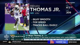 Jaguars Select Brian Thomas Jr With No 23 Pick in 2024 NFL Draft [upl. by Pazit]