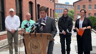 Providence Mayor Brett Smiley press conference to talk about Sept 11 2023 flooding [upl. by Ainna403]