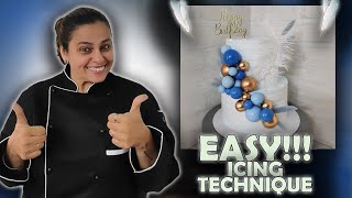 EASY ICING TECHNIQUE  2 Tier Cake  Cake Decoration  Cake Design  Layered Cake  Sweet Wonders [upl. by Enyleve540]