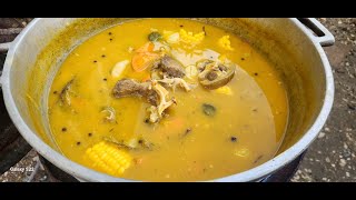 COW TAILS PUMPKIN SOUP cooking jamaican food with love [upl. by Ennahgem703]