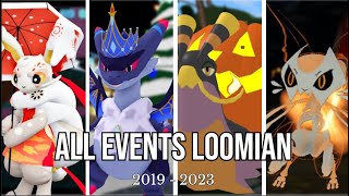 Loomian Legacy Veils of Shadow  All Events Loomian 20192023 [upl. by Odlanor28]