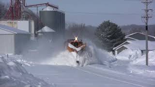 Train Snow Plowing Action in Minnesota [upl. by Sevik301]